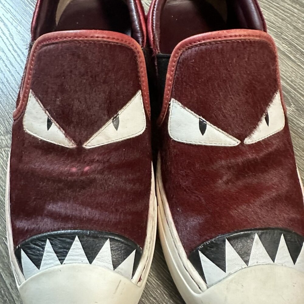 Fendi Bug Eyes Burgundy Pony Hair